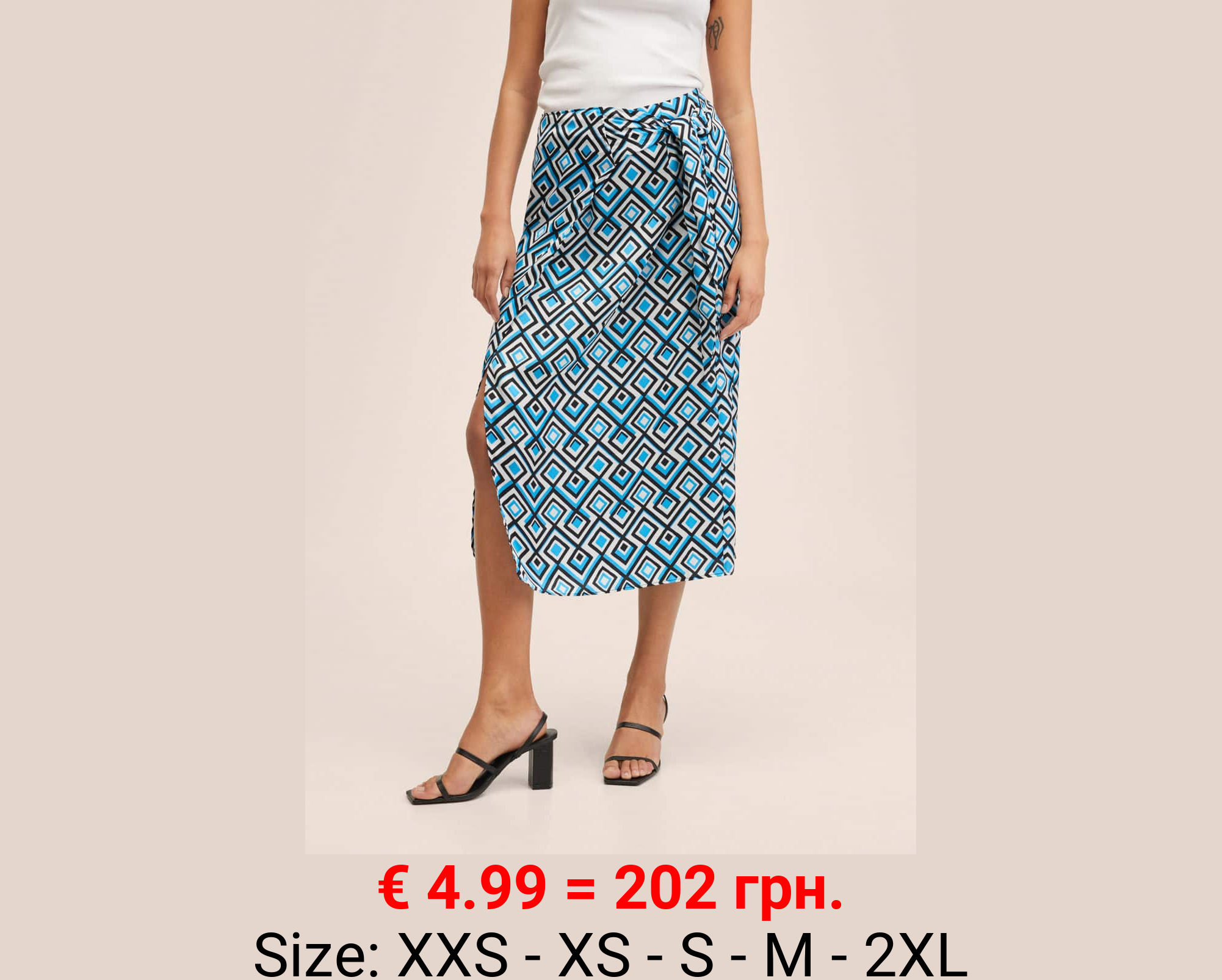 Falda cruzada estampada