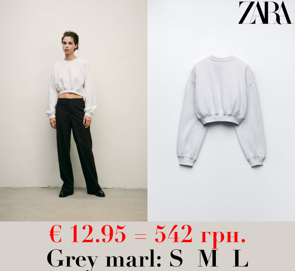 BASIC CROPPED SWEATSHIRT