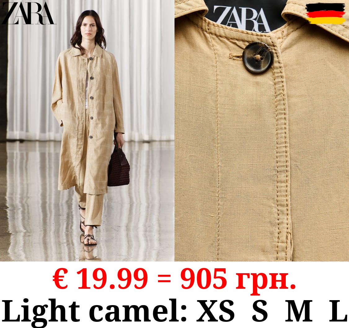 ZW COLLECTION FLOWING FADED TRENCH COAT