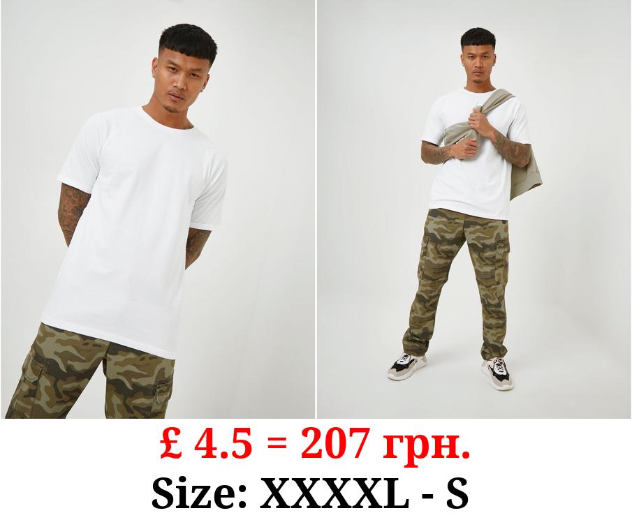 White Plain Longline T-Shirt