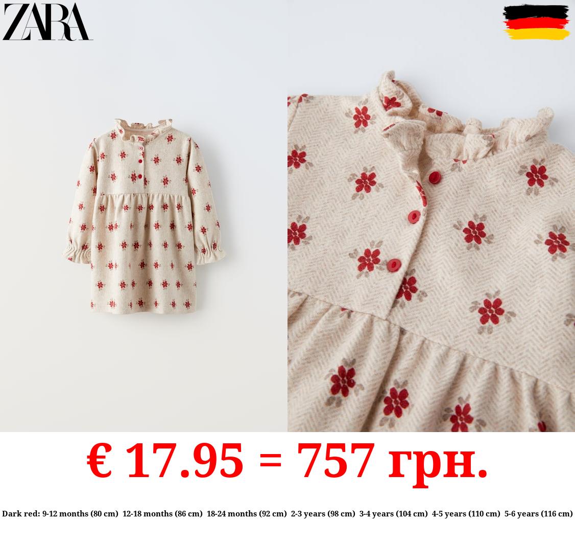 PRINTED HERRINGBONE DRESS