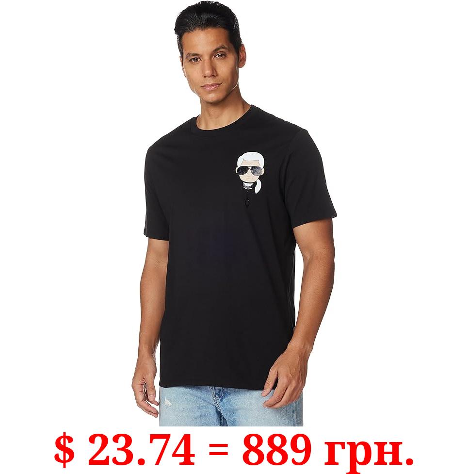 Karl Lagerfeld Paris Men's Classic Karl Character Short Sleeve Crew Neck T-Shirt
