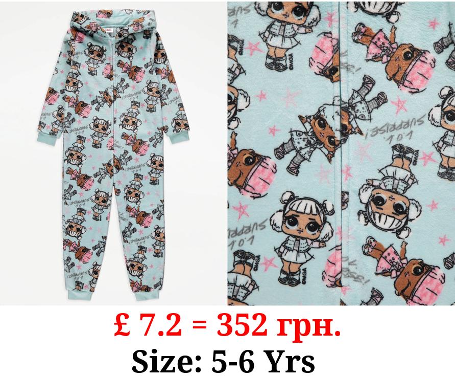 LOL Surprise! Blue Fleece Zip Hooded Onesie