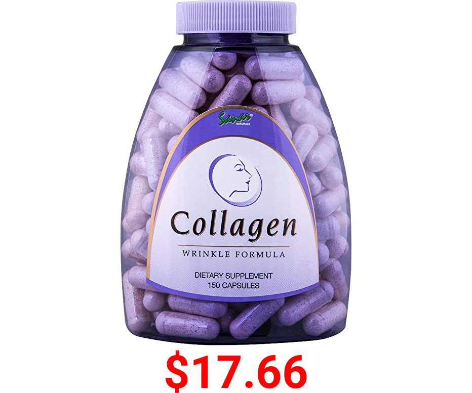 Premium Collagen Pills with Vitamin C, E - Reduce Wrinkles, Tighten Skin, Hair Growth, Strong Nails, & Joints - Anti Aging Skin Care, Hydrolyzed Collagen Peptides Supplement for Women,150 Capsules
