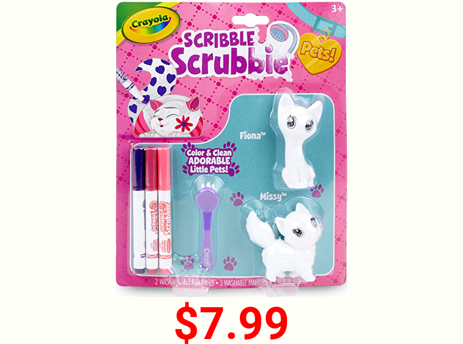 Crayola Scribble Scrubbie Pets, Cats, Kids Toys, Gift for Girls & Boys, Age 3, 4, 5, 6