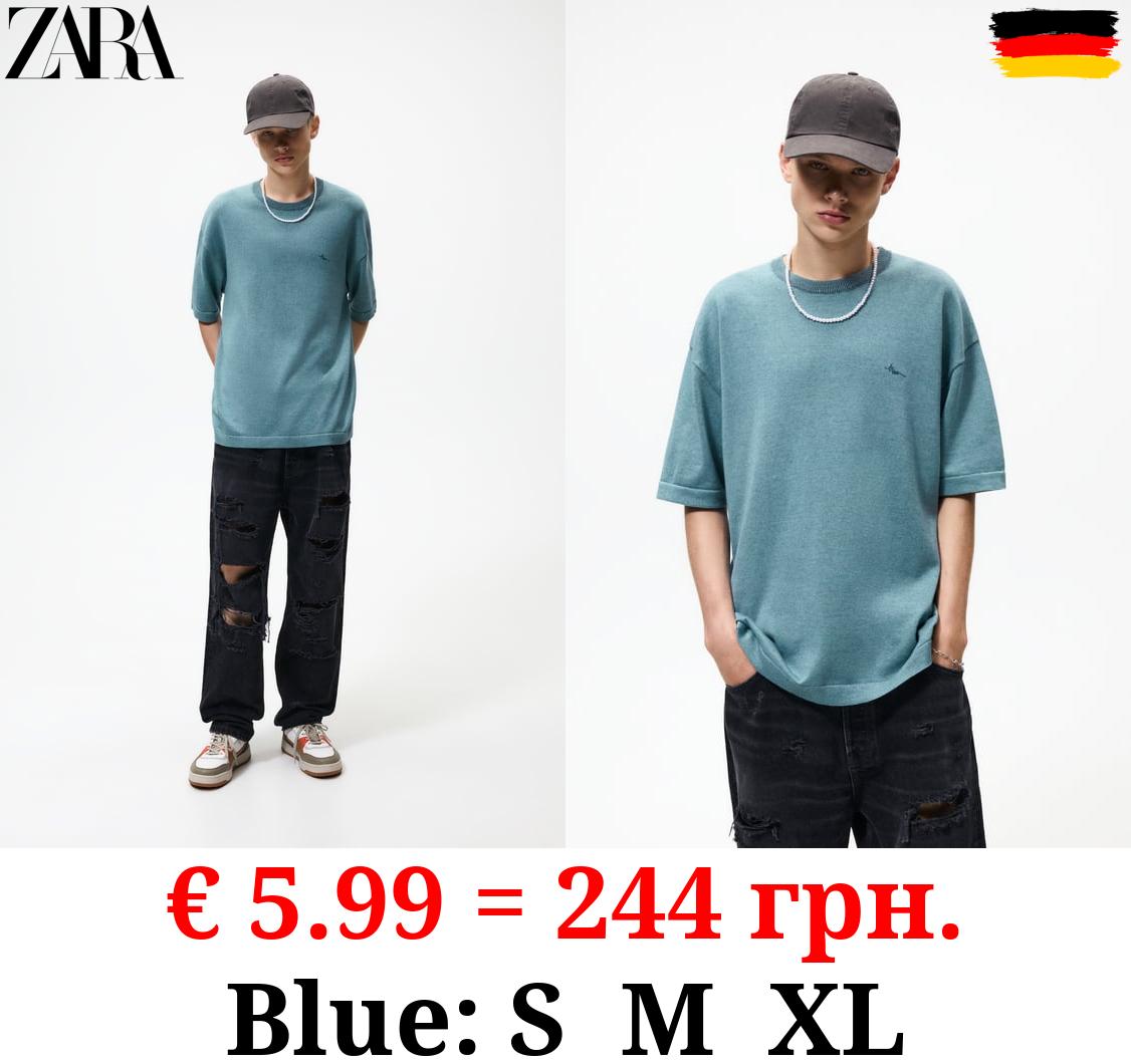 KNIT T-SHIRT WITH EMBROIDERY