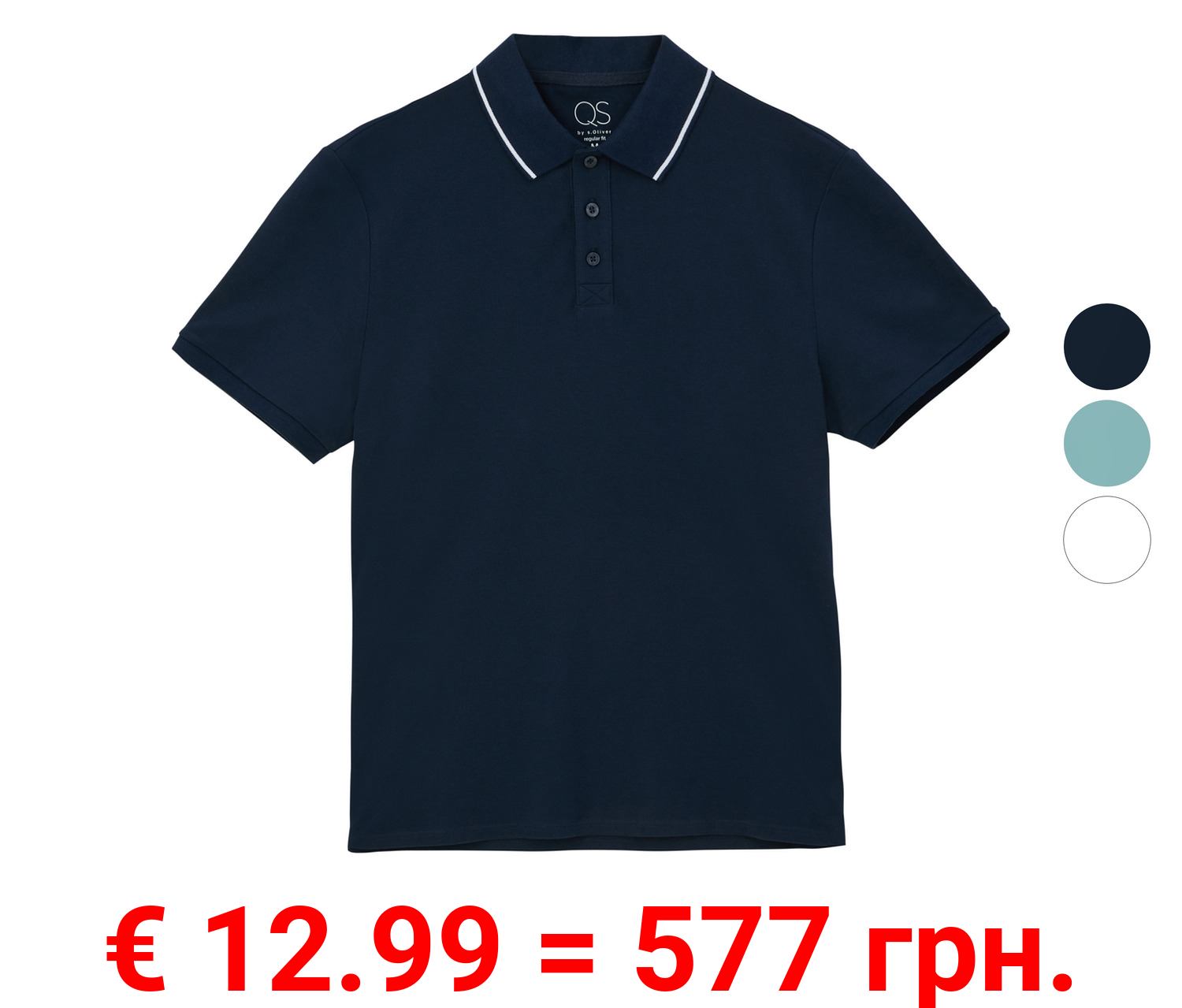 QS by s.Oliver Herren Poloshirt aus reiner Baumwolle