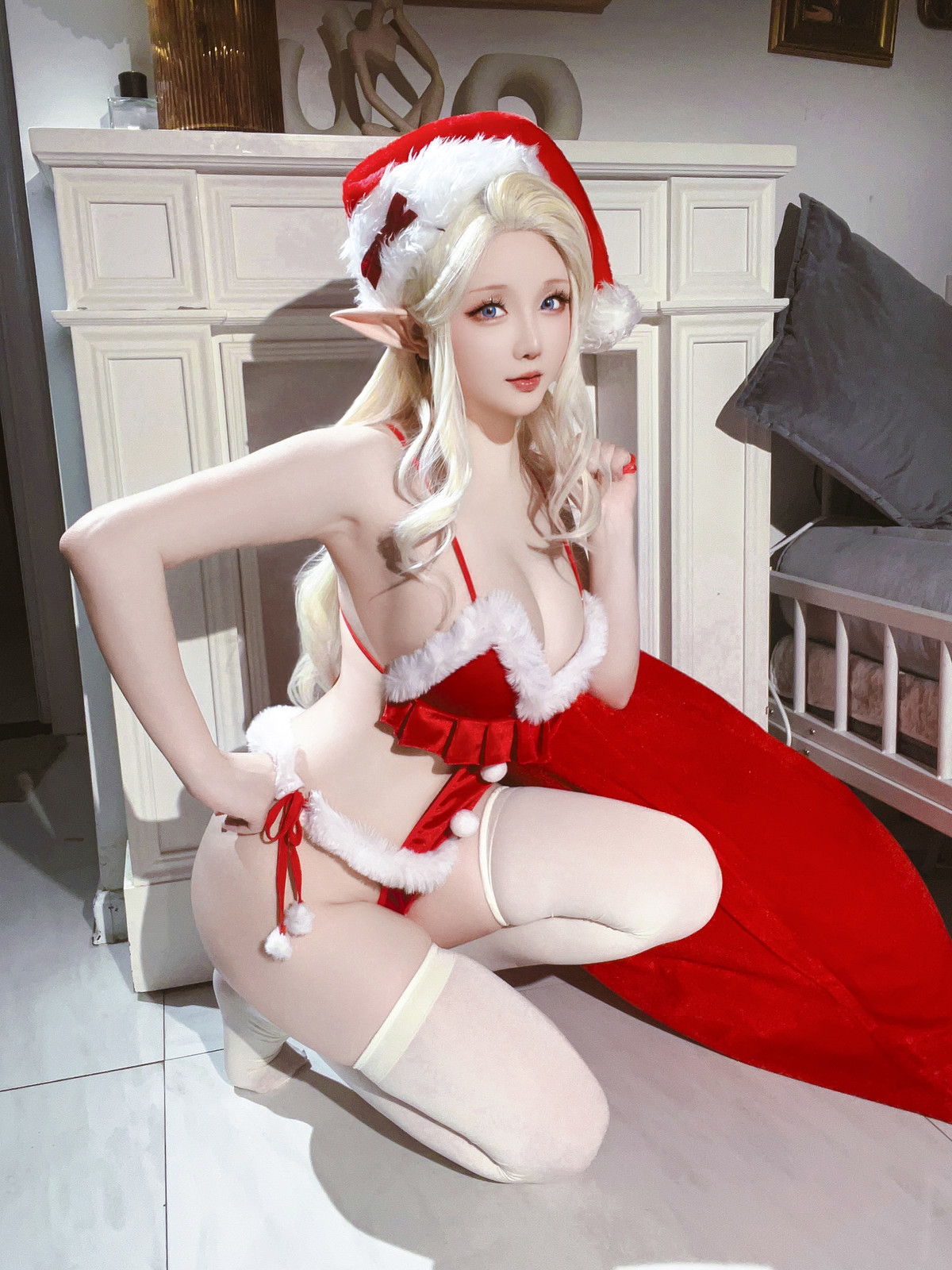 Cosplay 星之迟迟Hoshilily 圣诞精灵篇B 圣诞老人 Set.02 41