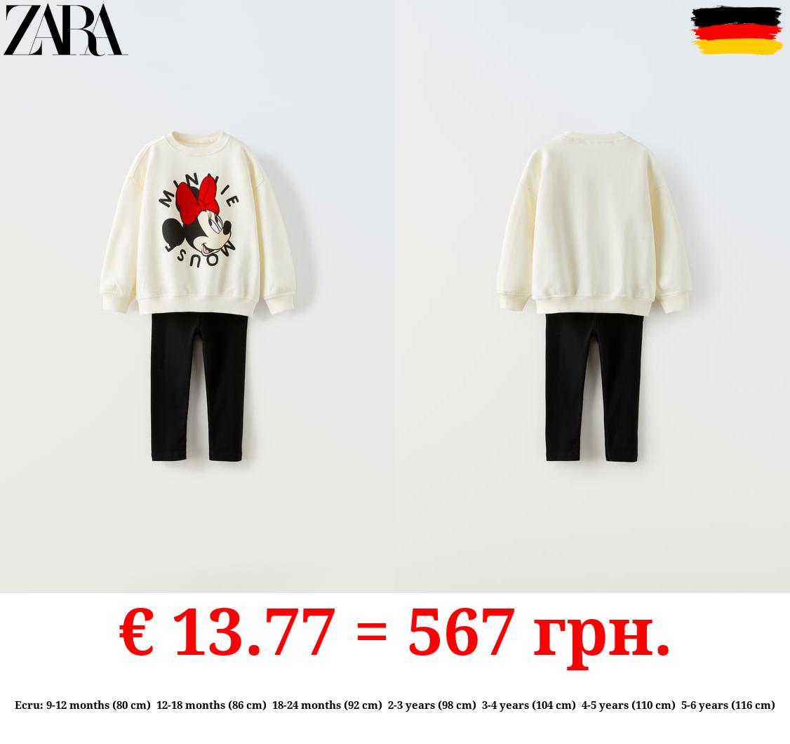 PLUSH MINNIE MOUSE © DISNEY SWEATSHIRT AND LEGGINGS CO-ORD
