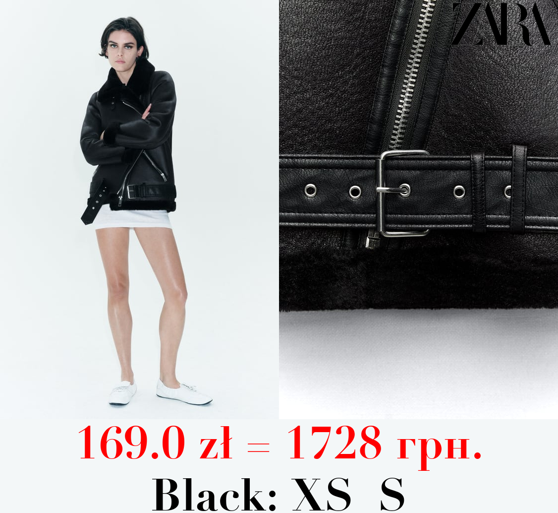 ZW COLLECTION DOUBLE-FACED BIKER JACKET