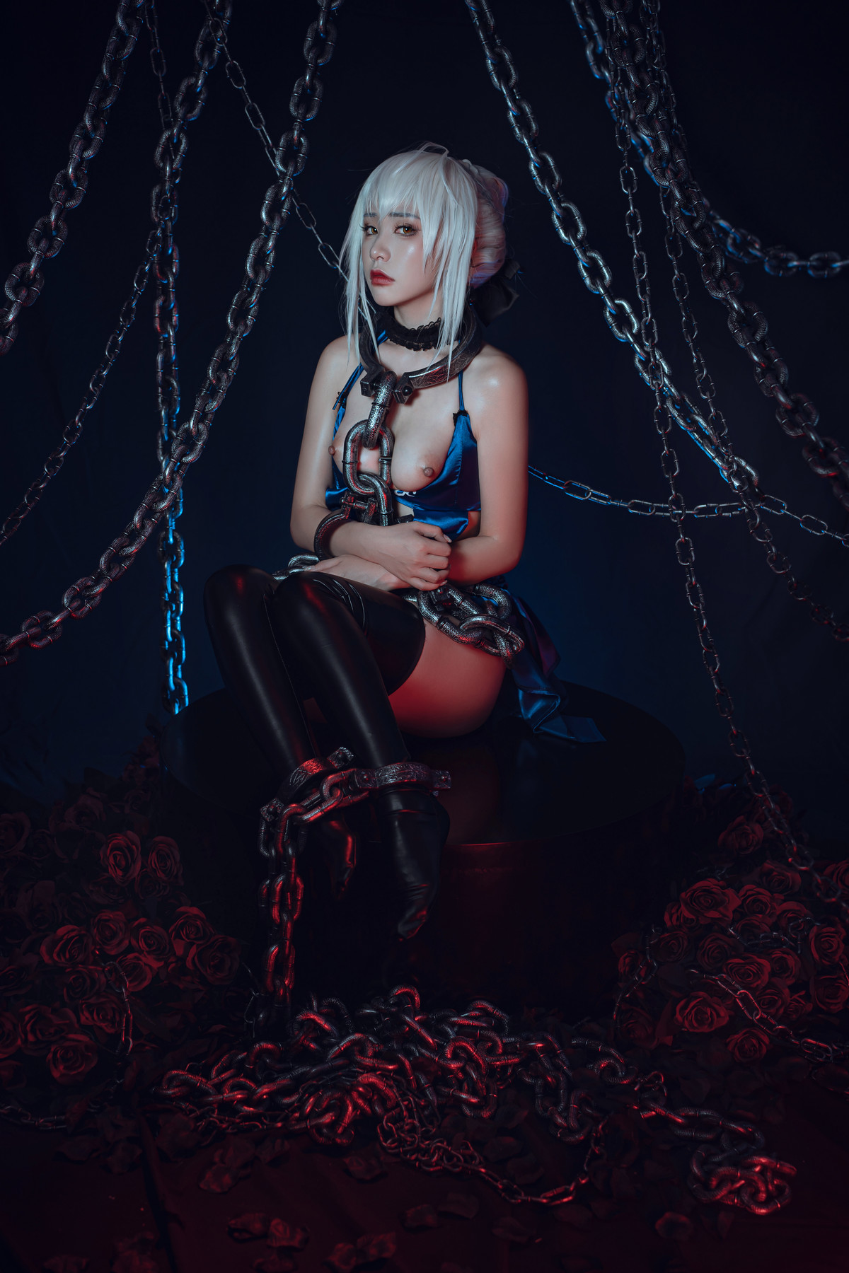 爆机少女喵小吉 Cosplay 黑呆 Saber Alter 71