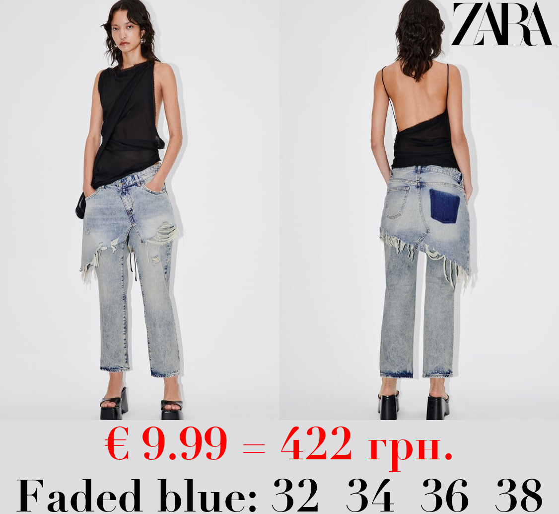 ZW STRAIGHT-LEG MID-RISE JEANS