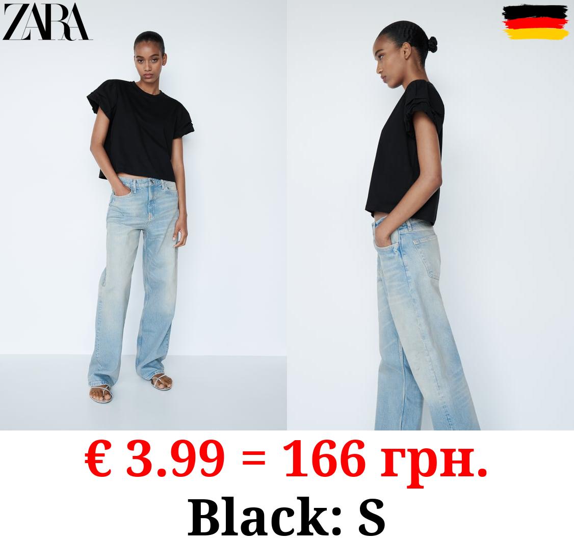 POPLIN SLEEVE T-SHIRT