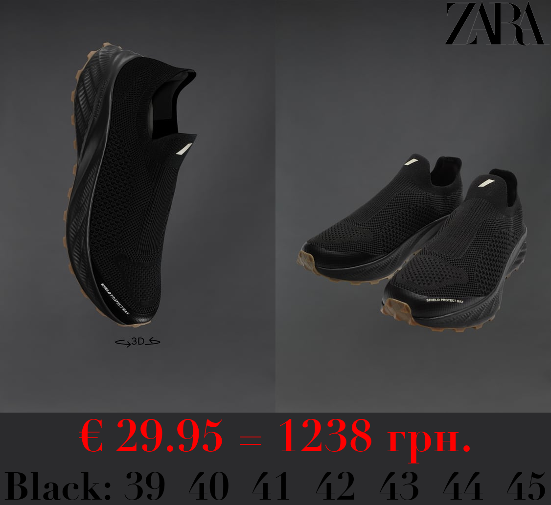 KNIT FABRIC RUNNING SNEAKERS