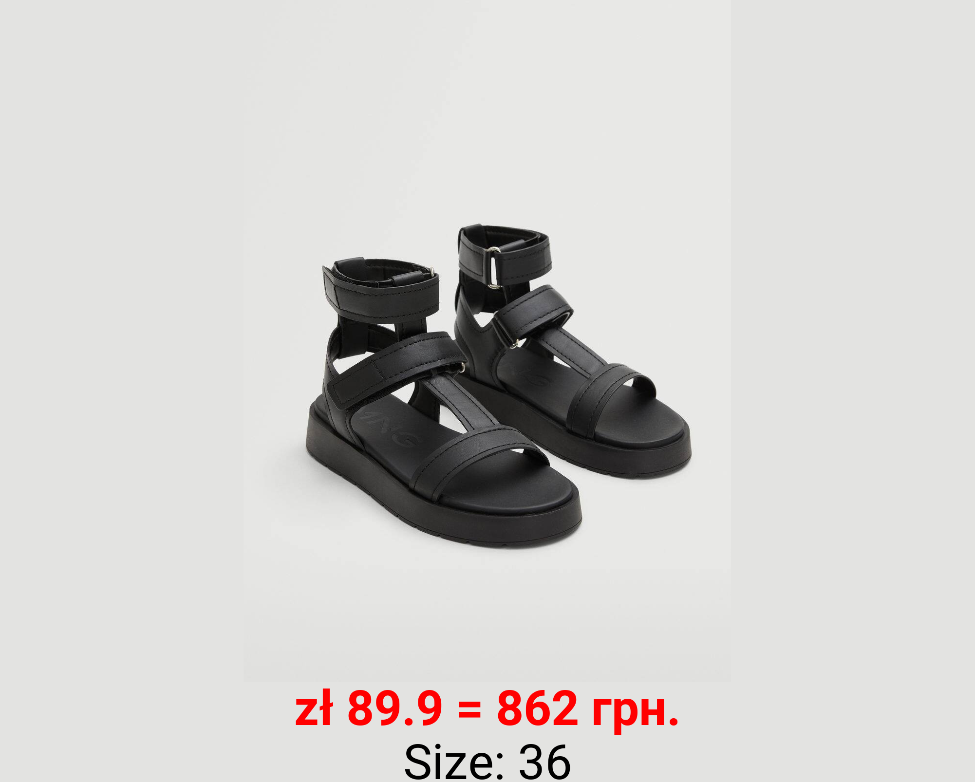 Sandalia tiras plataforma 