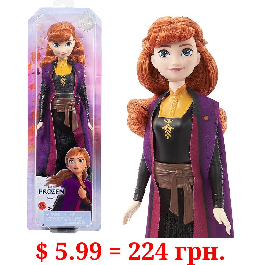 Mattel Disney Princess Dolls, Anna Posable Fashion Doll with Signature Clothing and Accessories, Mattel Disney's Frozen 2 Movie Toys
