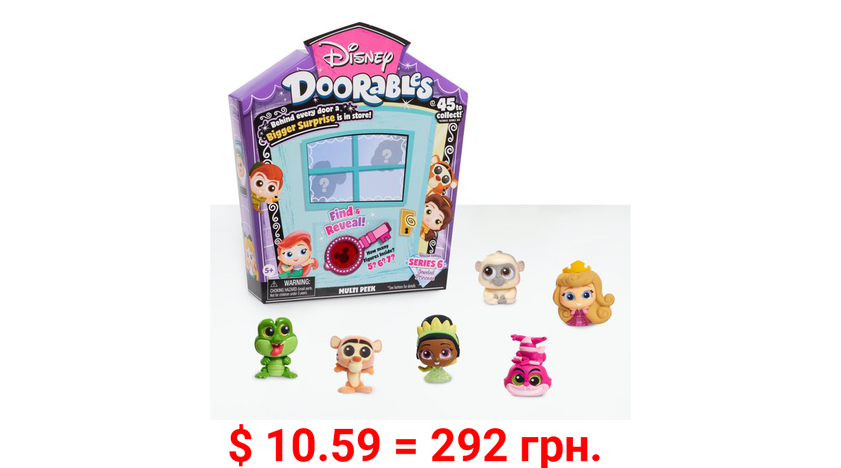 Disney Doorables Multi Peek Series 6 Jeweled Disney Princess Characters, Styles May Vary