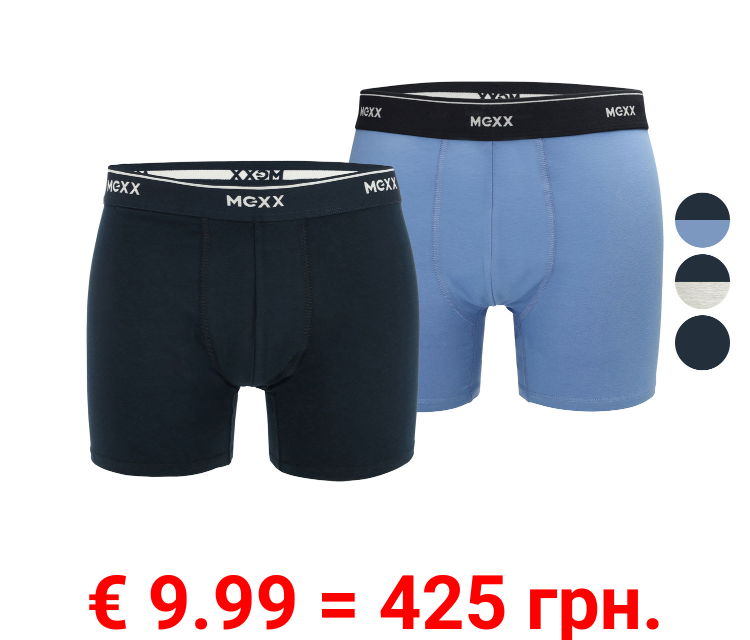 MEXX Herren Boxershorts, 2 Stück, mit elastischem Bündchen