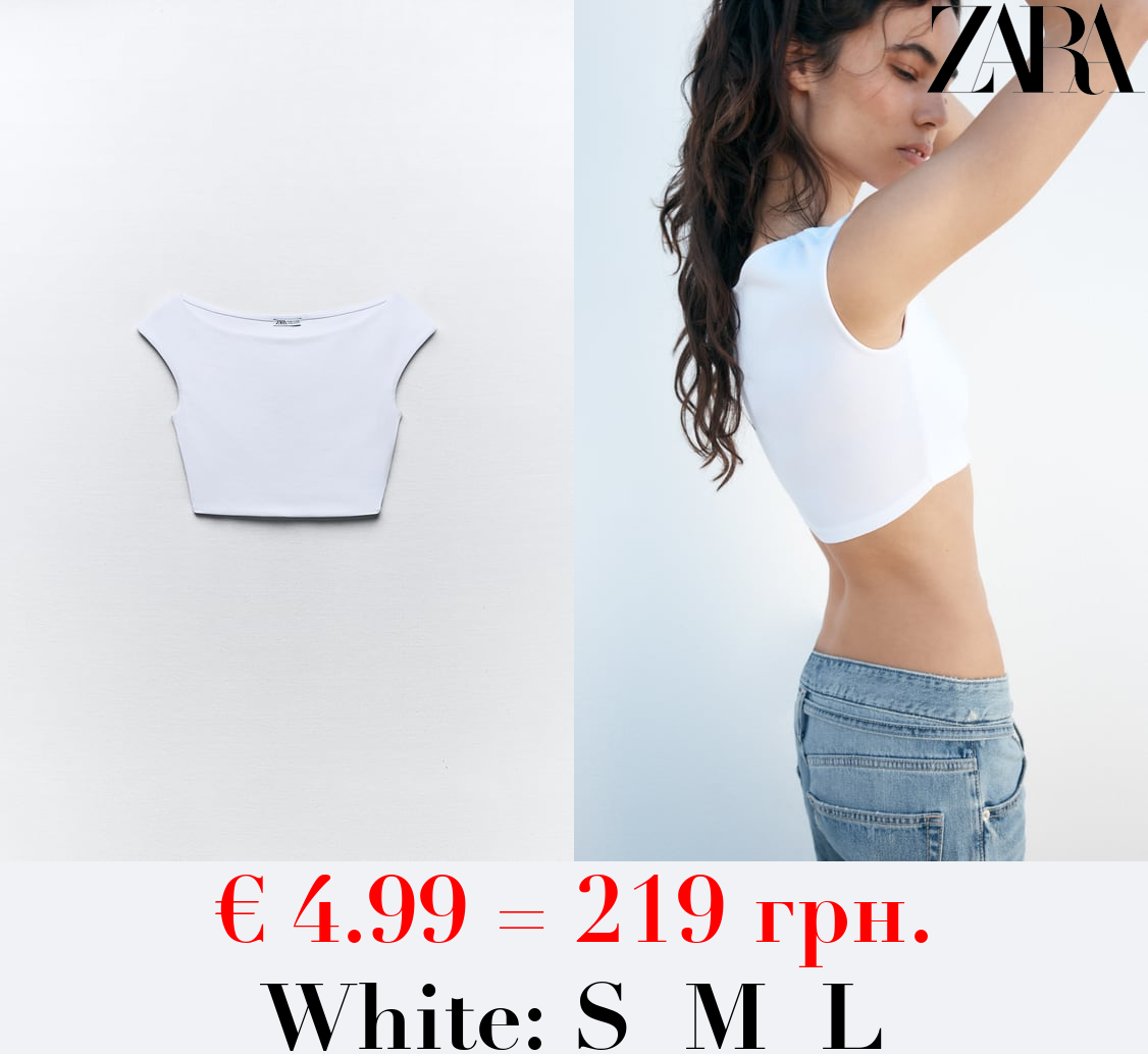 BOAT NECK CROP TOP