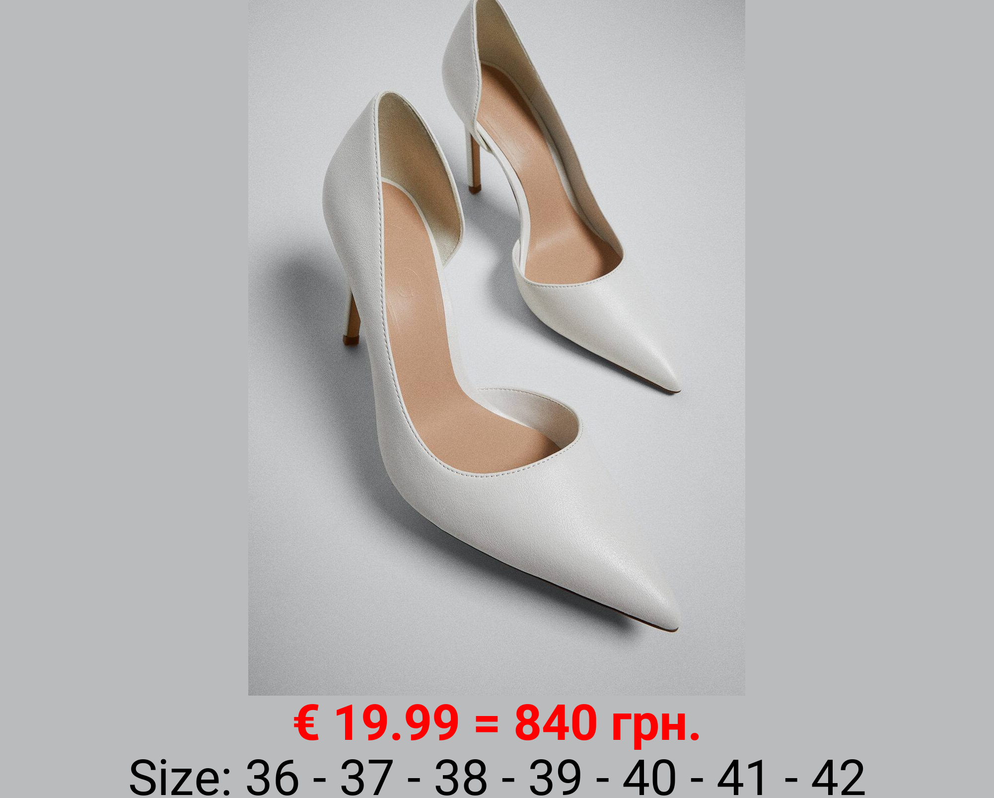 Zapato salón asimétrico