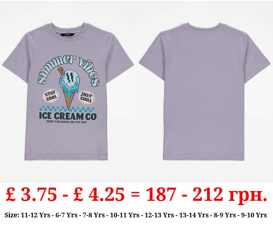 Lilac Ice Cream Summer Vibes T-Shirt
