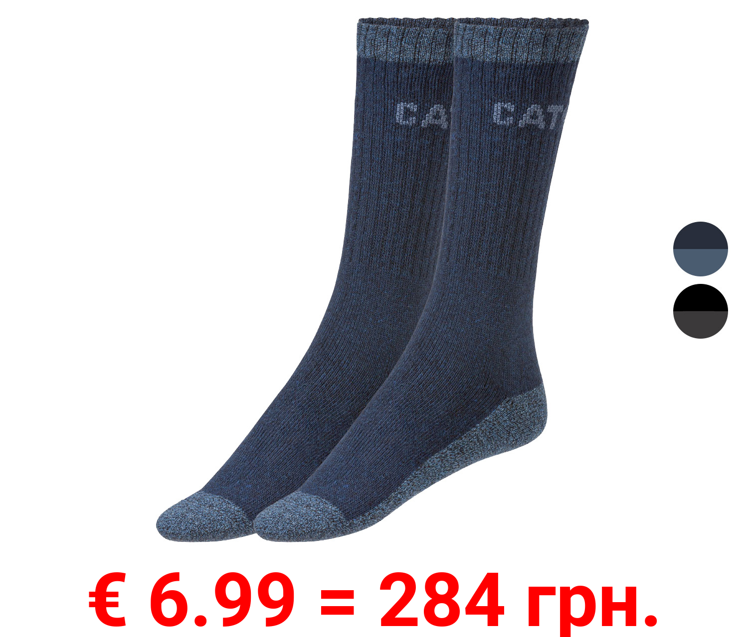 Caterpillar Herren Thermo-Arbeitssocken, 2 Paar, mit Baumwolle