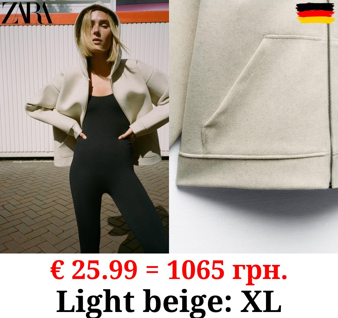 SOFT NEOPRENE-EFFECT BOMBER JACKET