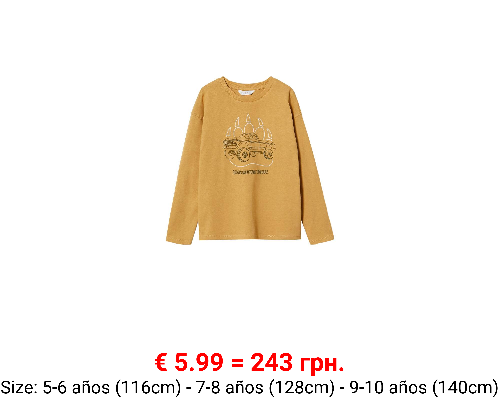 Camiseta manga larga estampada