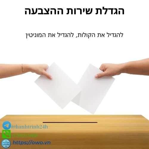 הגדלת שירות ההצבעה - הגדלת שירות ההצבעה שלנו מאפשרת לך להשפיע יותר על תהליכים והחלטות, מחזקת את קולך בציבור.