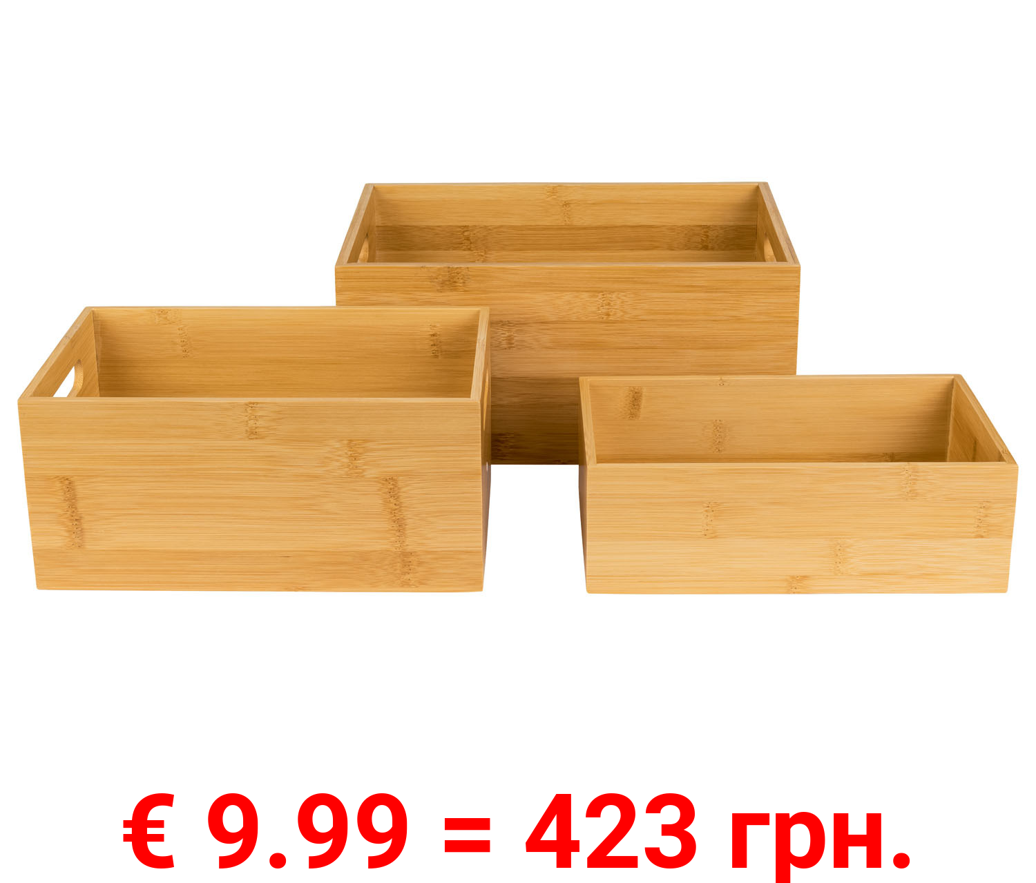 LIVARNO home Aufbewahrungsboxen 3er Set Bambus