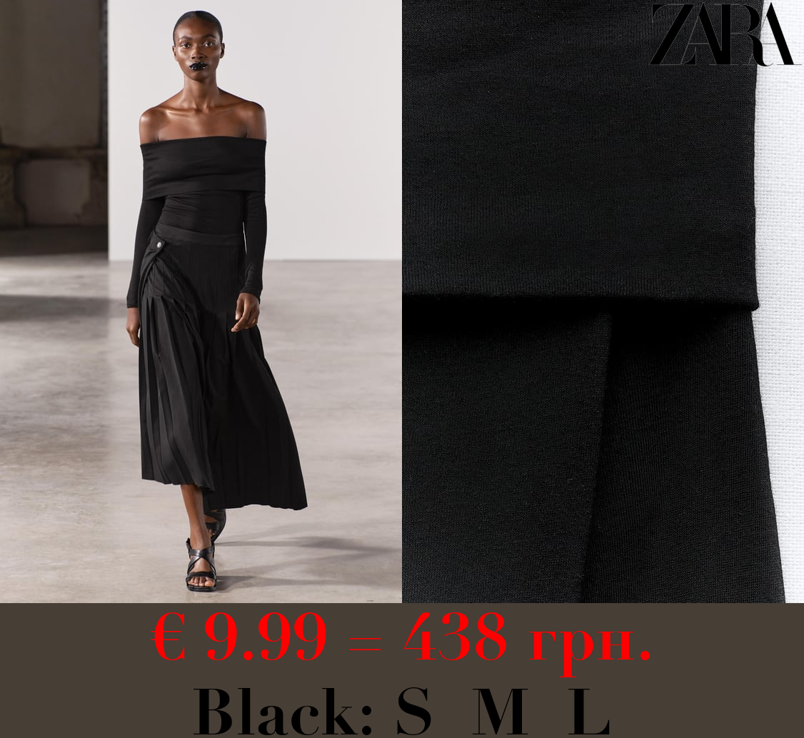 OFF-THE-SHOULDER COTTON TOP