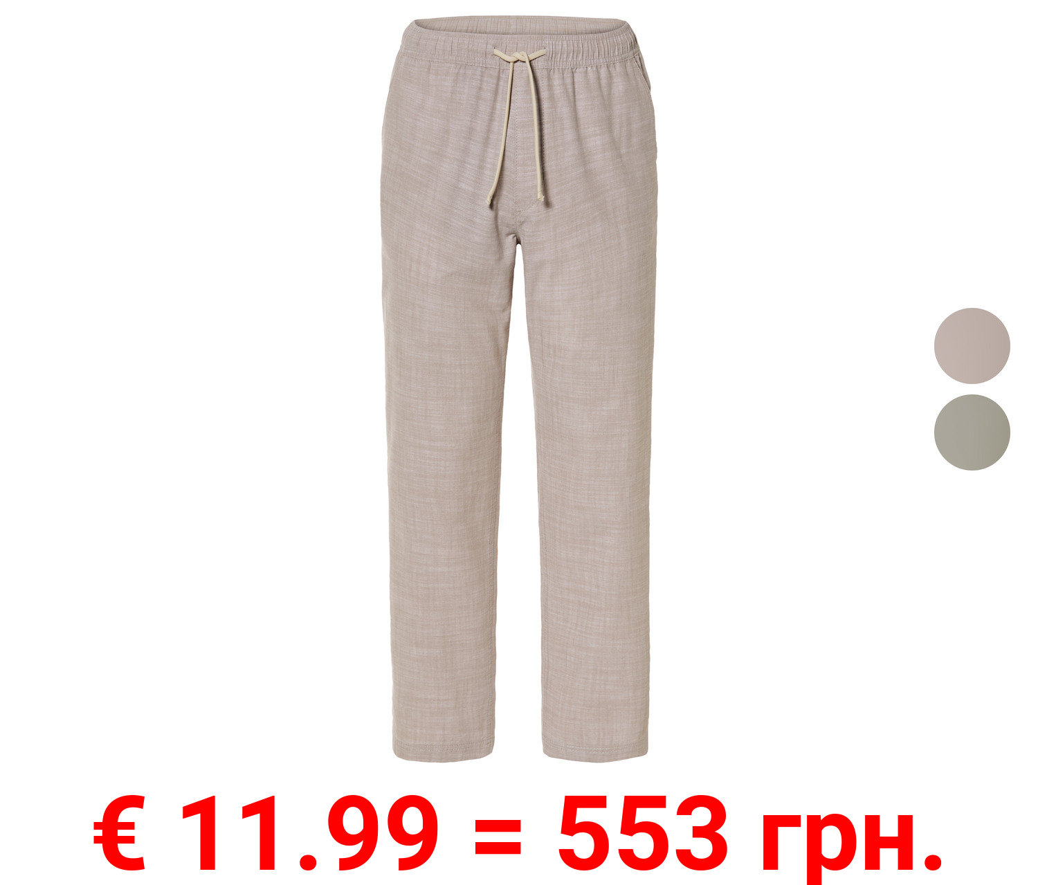 LIVERGY® Herren Hose, Straight Fit, reine Baumwolle