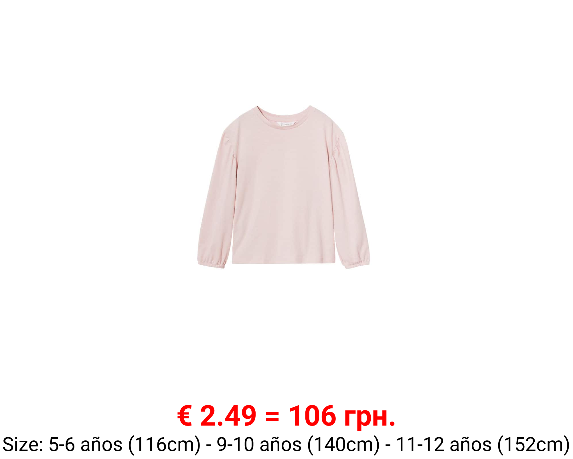 Camiseta algodón manga larga