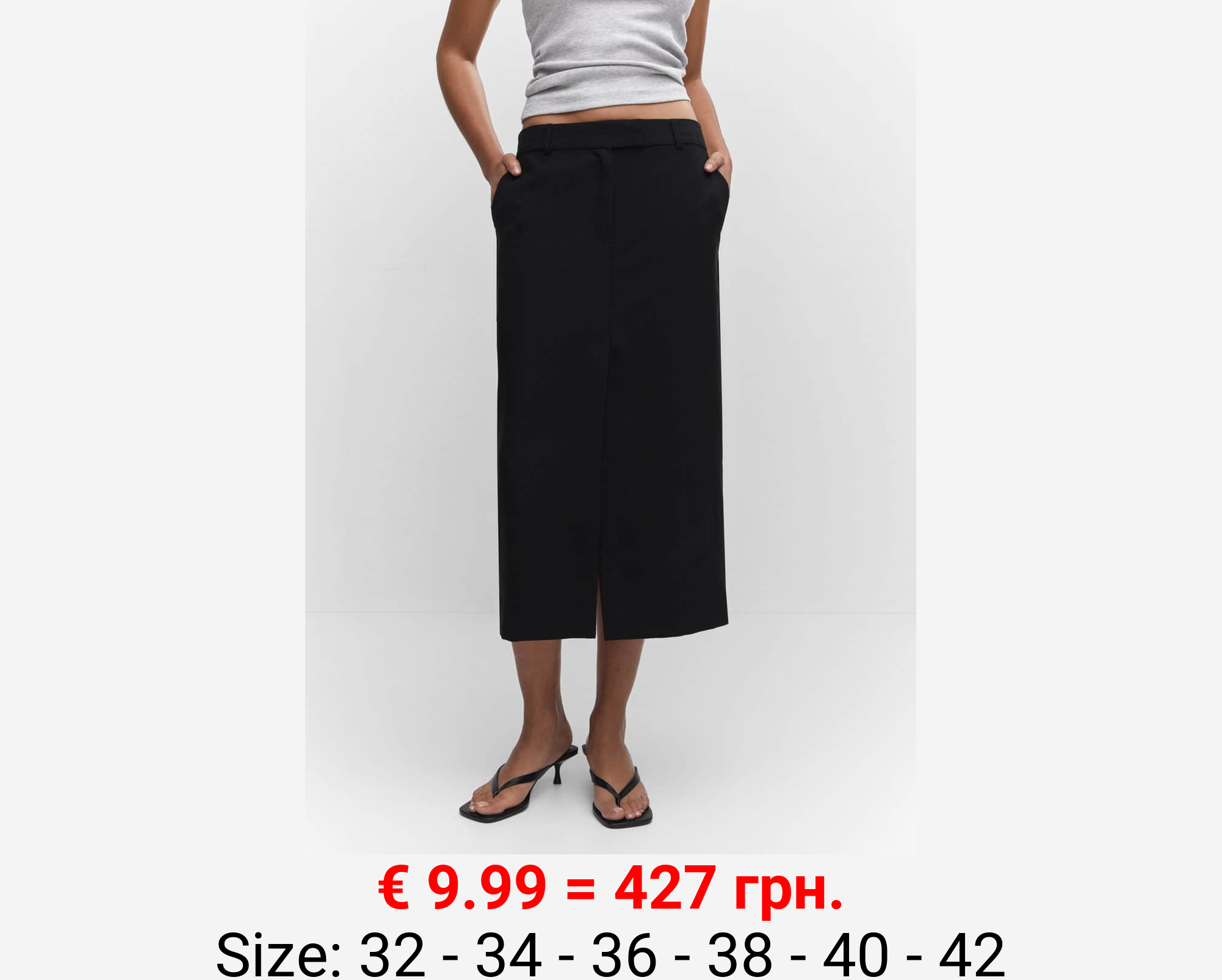 Falda lyocell abertura