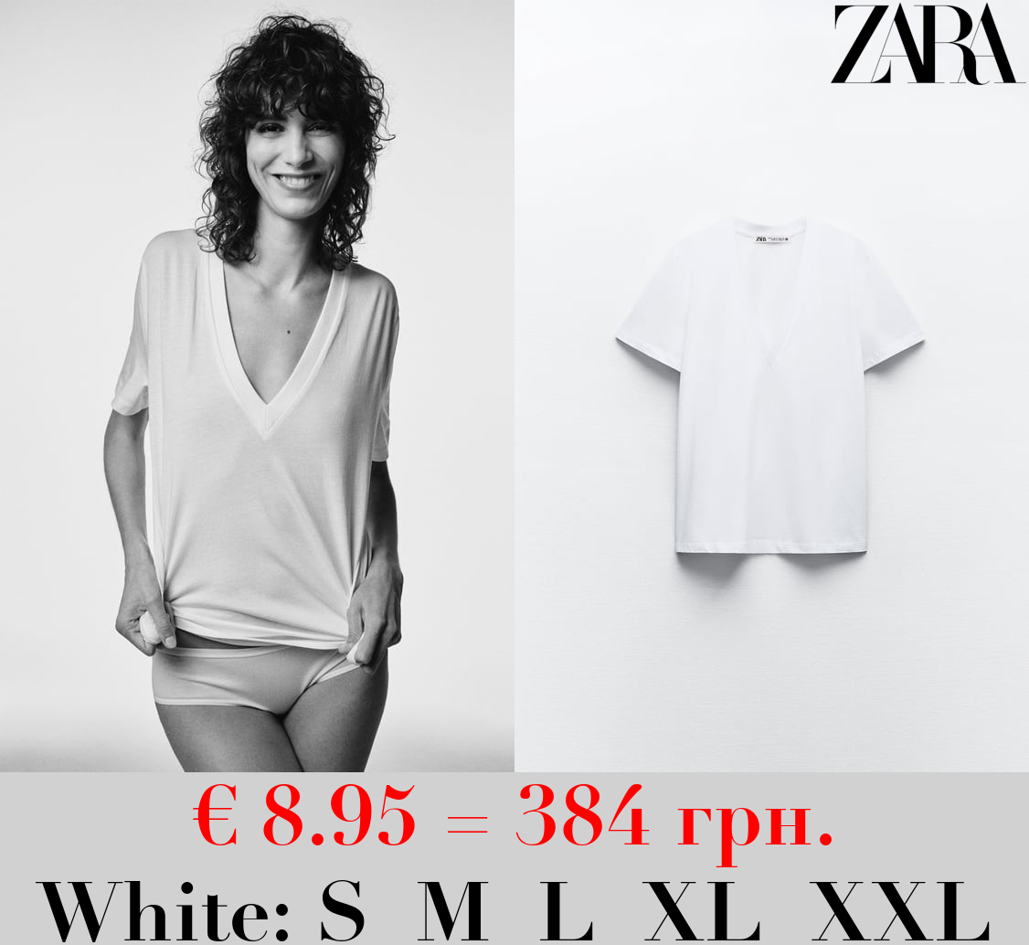 COTTON T-SHIRT WITH ENZYME FINISH