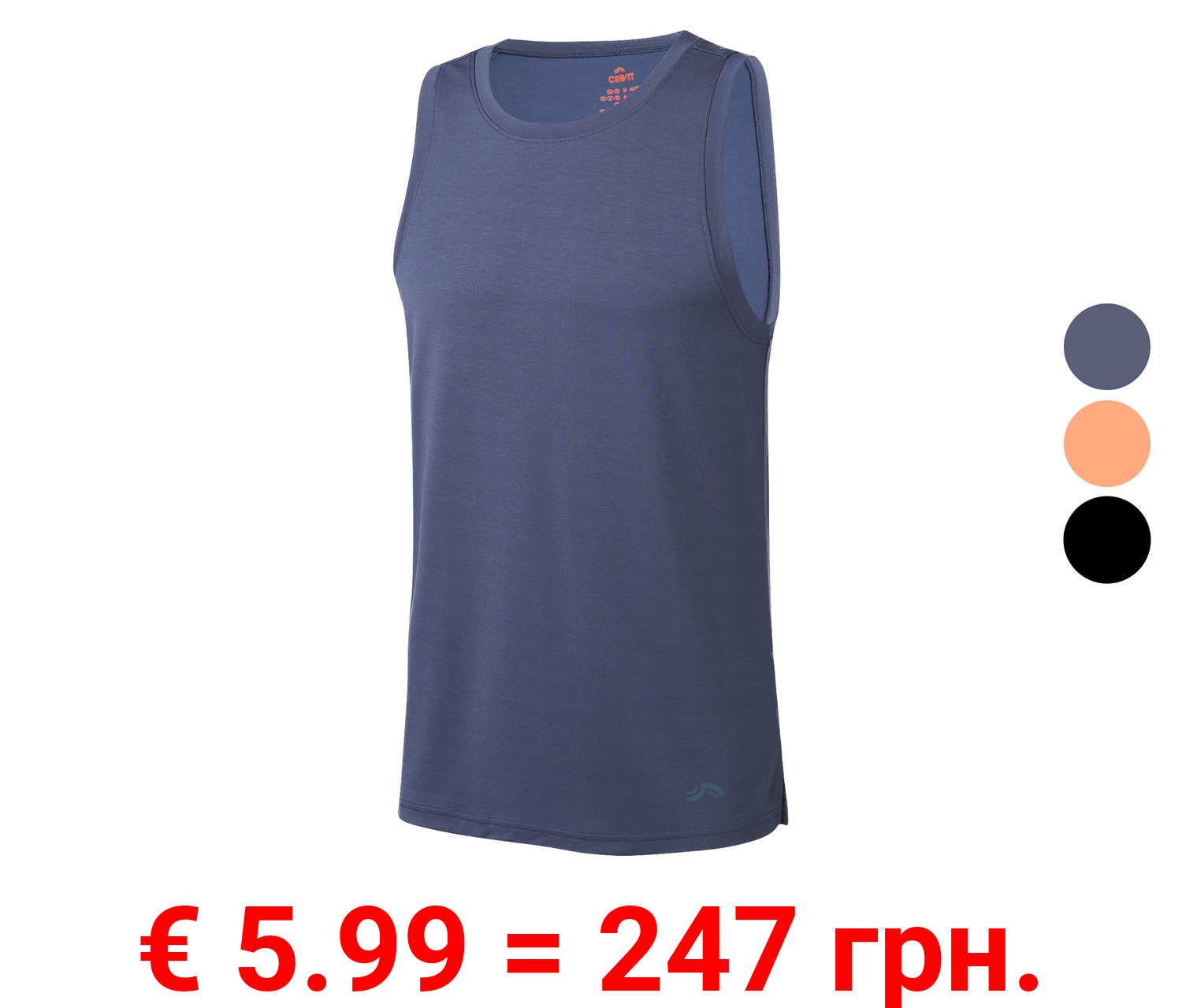 CRIVIT Herren Funktionstop mit HeiQ Fresh-Technologie