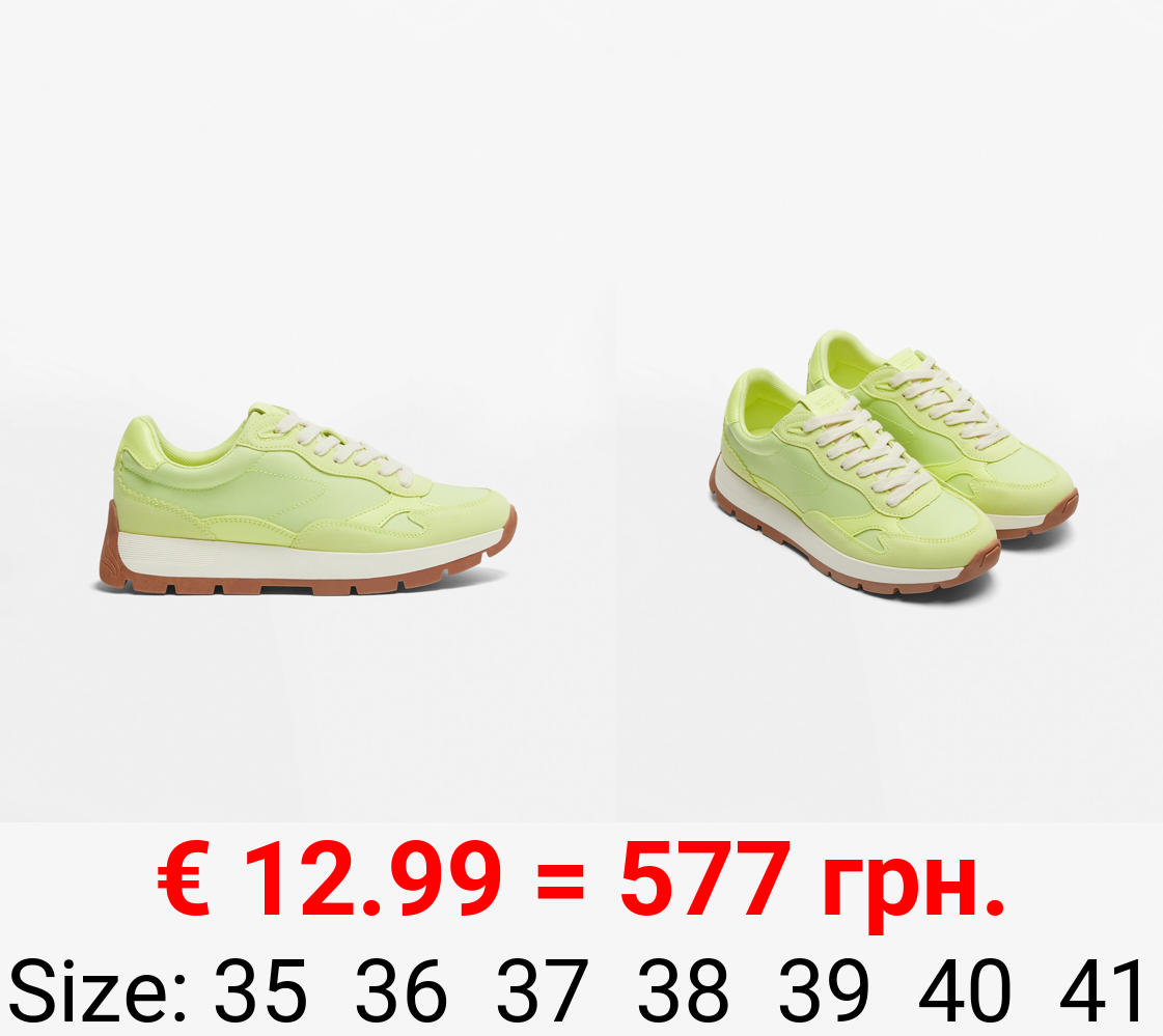 Sneakers with track soles