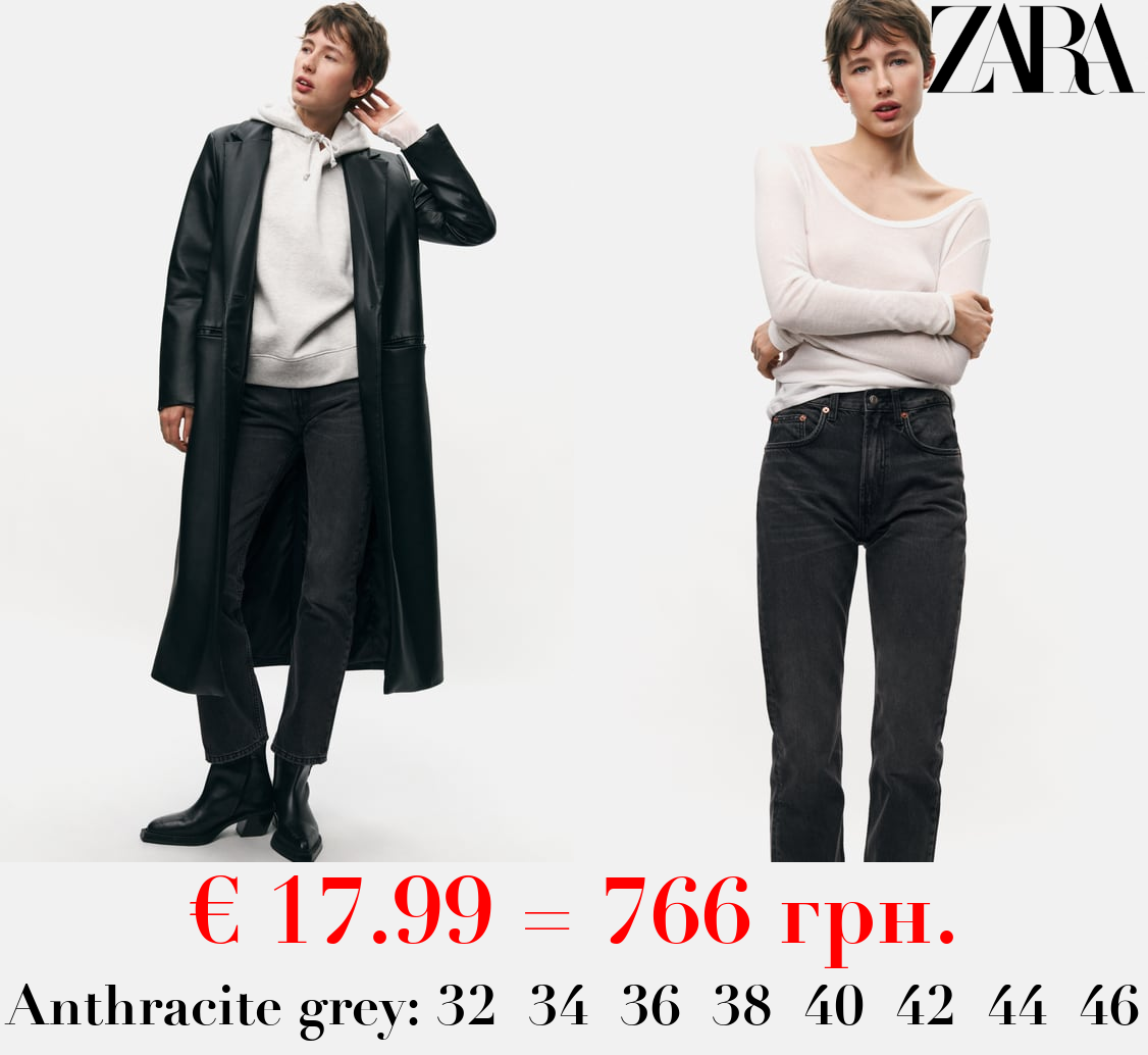 HIGH-RISE STRAIGHT-FIT TRF JEANS