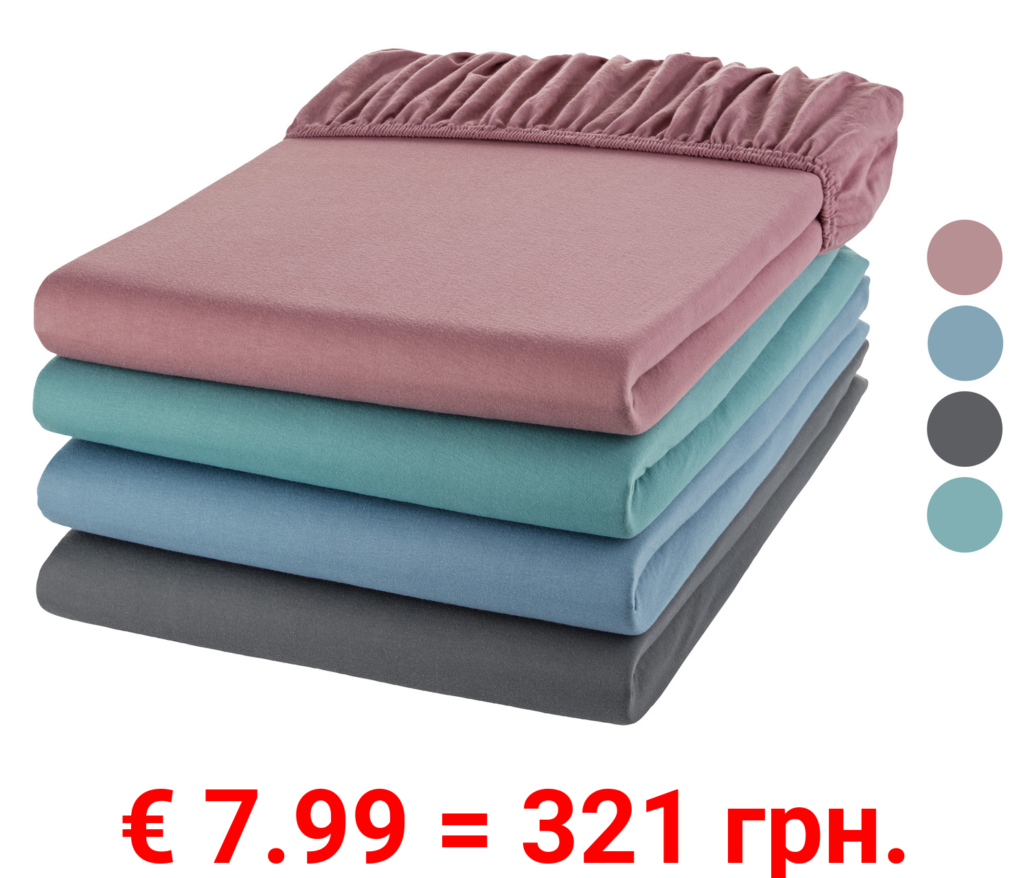 LIVARNO home Jersey Spannbettlaken, 180-200 x 200 cm