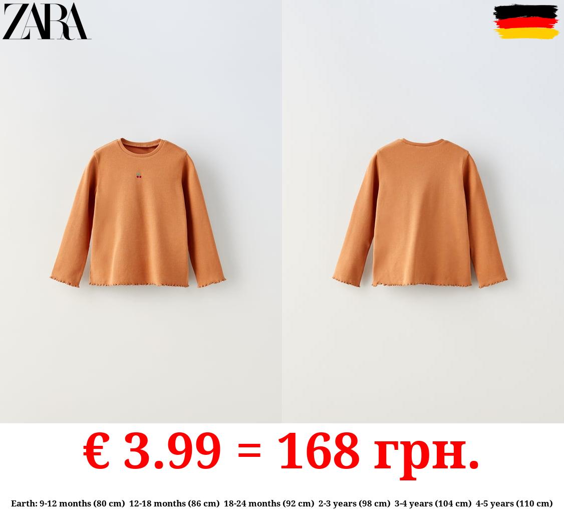 EMBROIDERED RIBBED T-SHIRT