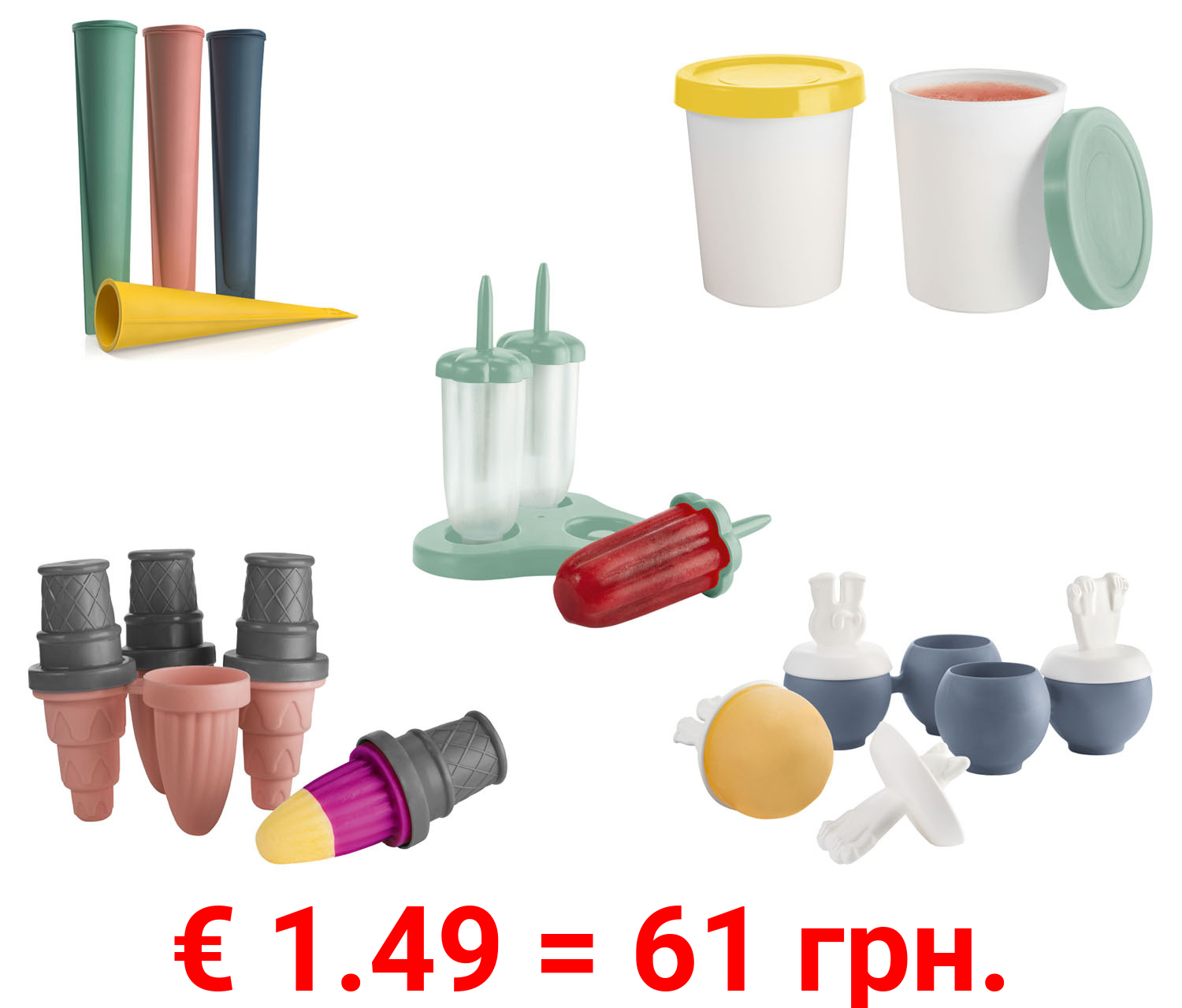 ERNESTO Speiseeis-Bereiter, aus Platinsilikon