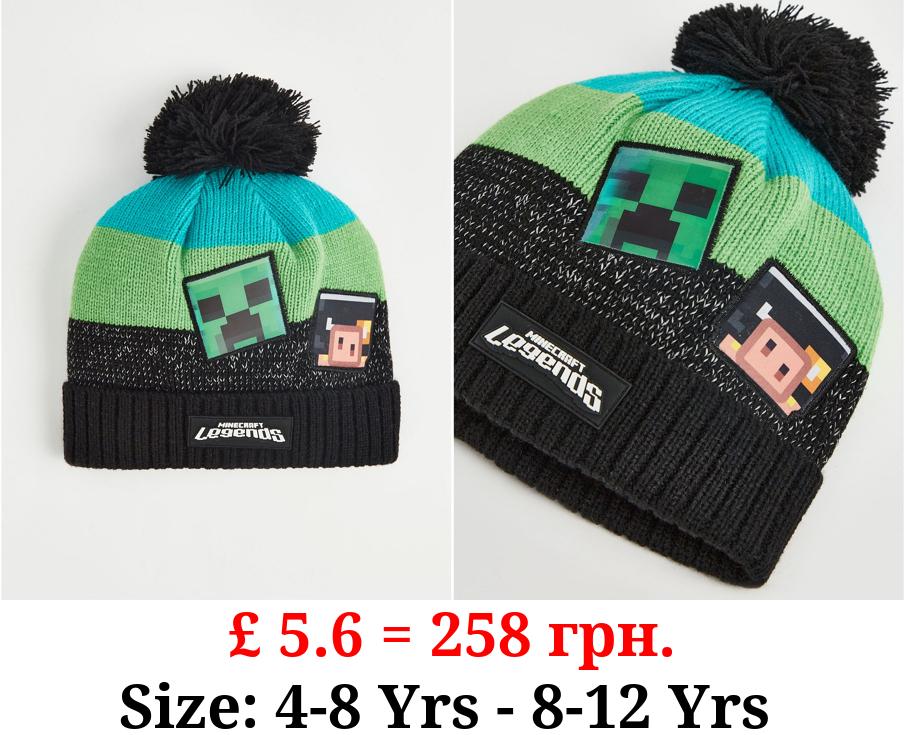Minecraft Creeper Knitted Bobble Hat