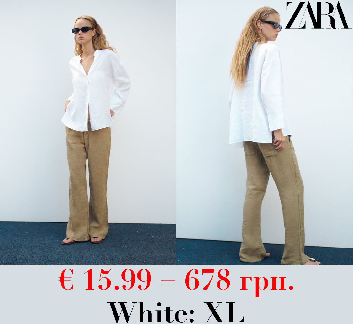 ASYMMETRIC LINEN SHIRT