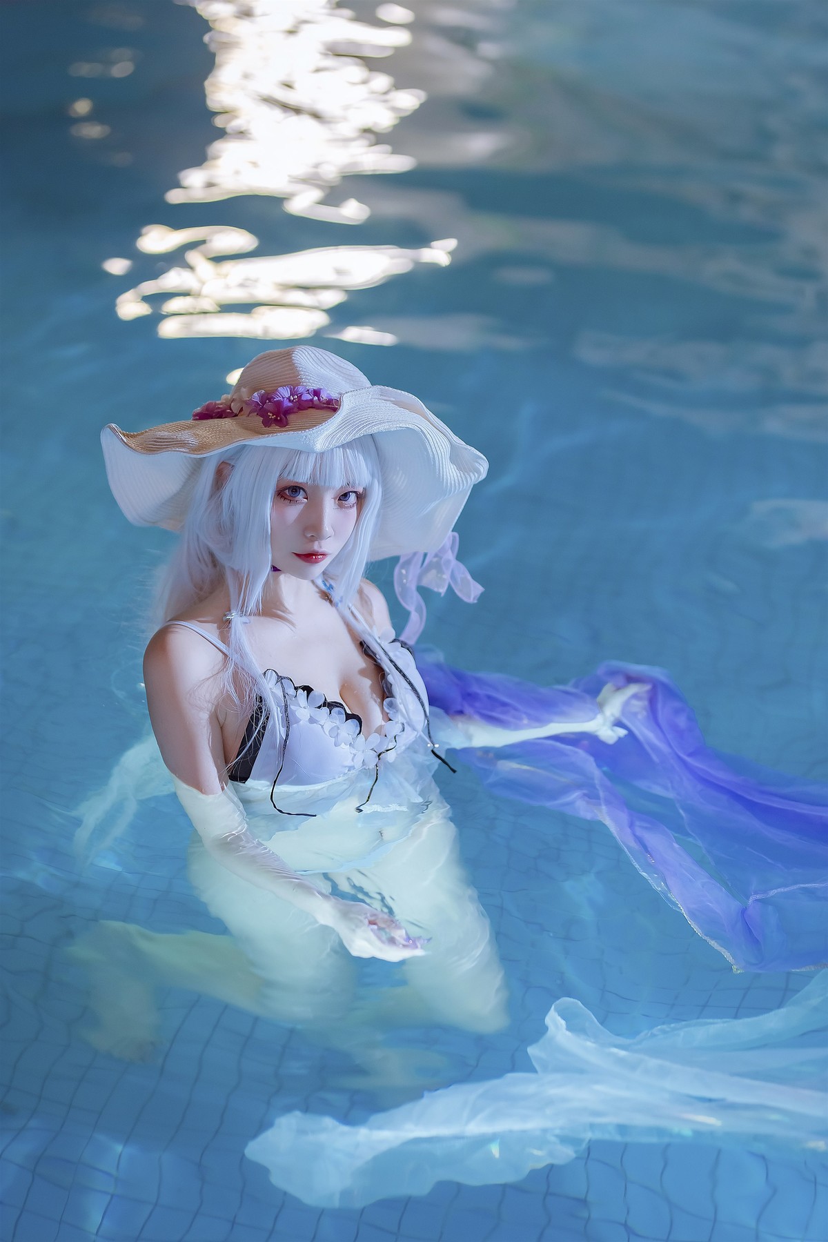 Cosplay 二佐Nisa 碧蓝光辉泳装 12