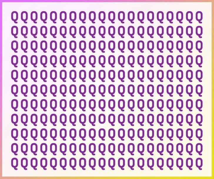 97% nem felelt meg vizuális rejtvény: Találd meg a „Q” betűk között elrejtett „O” betűt kevesebb, mint 8 másodperc alatt