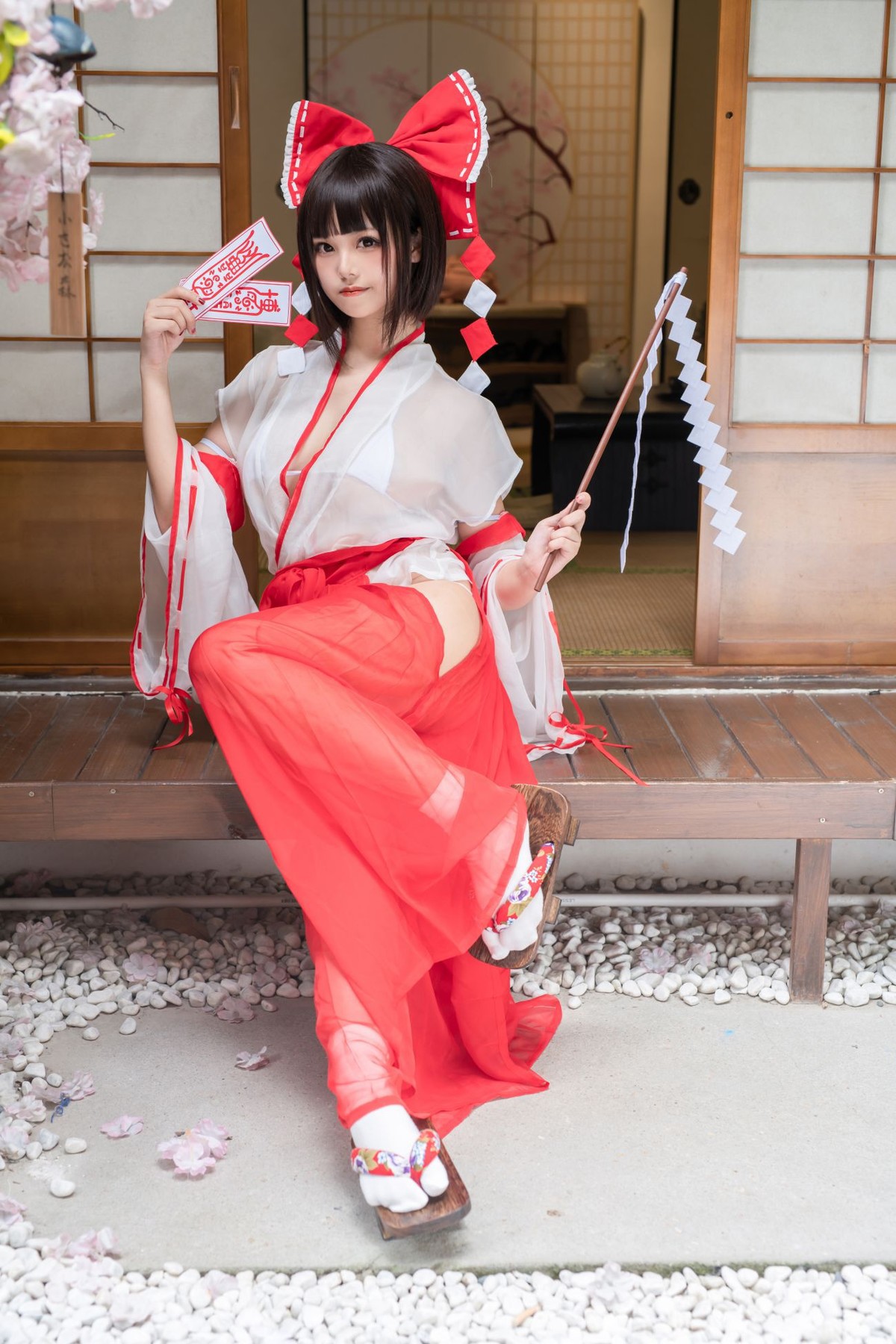蜜汁貓裘 Cosplay 巫女 Miko Sister 1
