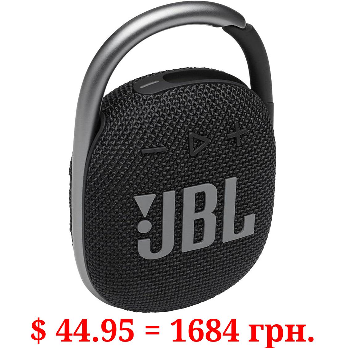 JBL Clip 4: Portable Speaker with Bluetooth, Built-in Battery, Waterproof and Dustproof Feature - Black (JBLCLIP4BLKAM)