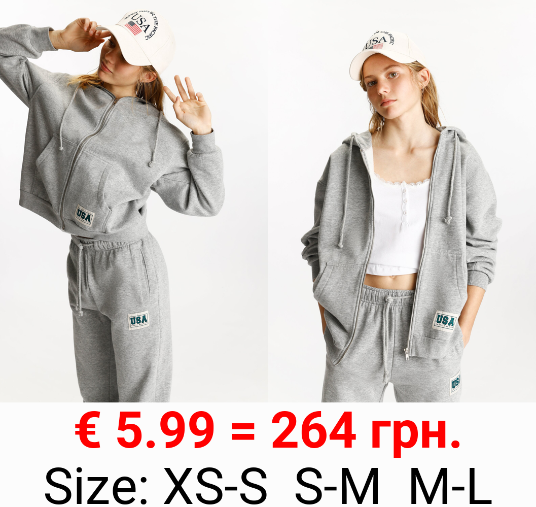 Oversize plush hooded jacket