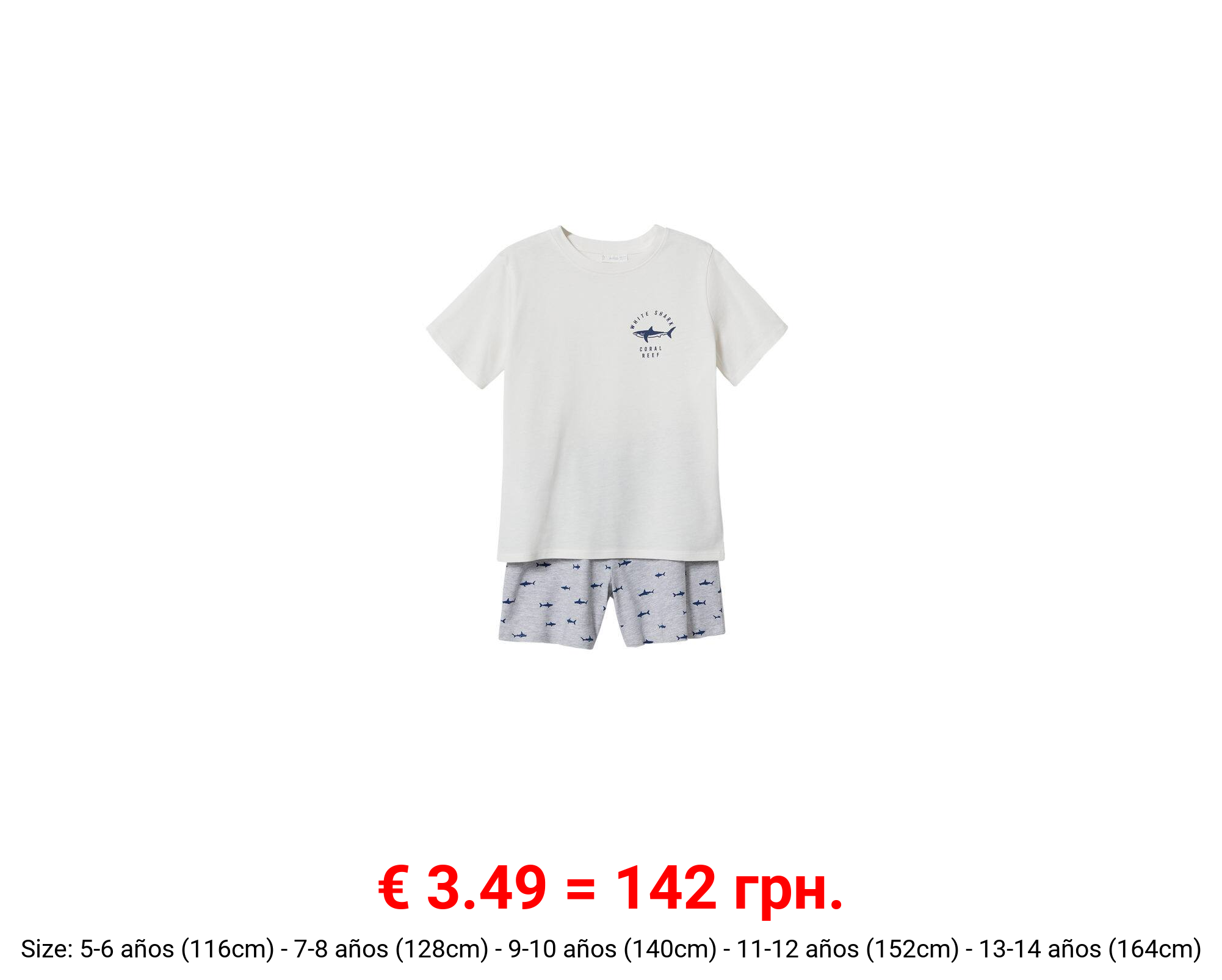 Pijama corto algodón