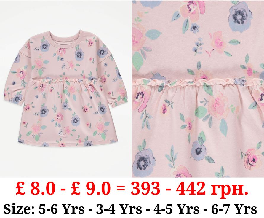 Pink Rose Sweater Dress